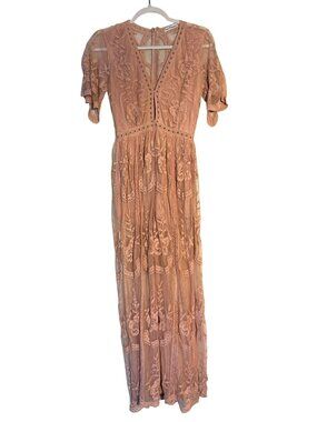 Dainty Hooligan Embroidered Maxi Romper Dress Size S